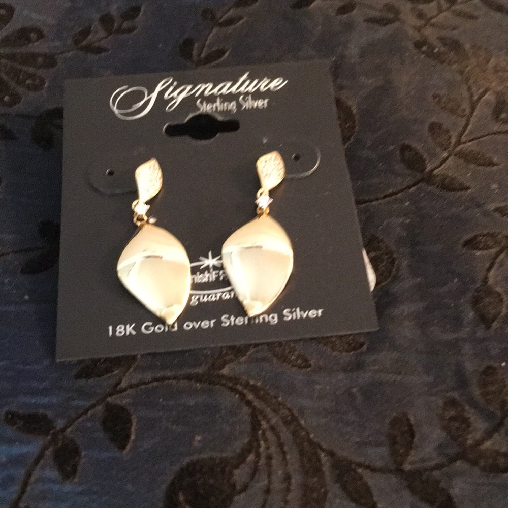 Signature Earrings 18K Gold over Sterling Silver